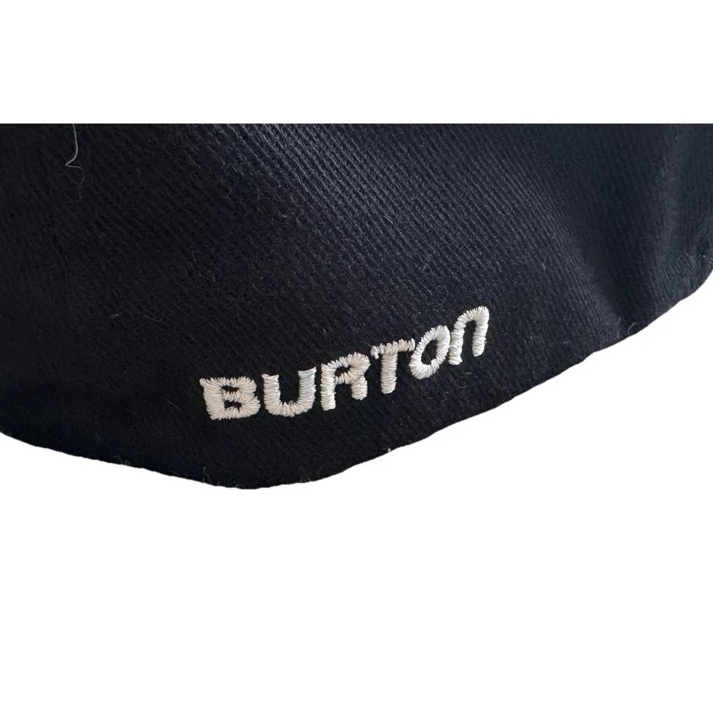 Burton Snowboard Slidestyle Flexfit Baseball Hat One Size True Black White Logo - Picture 6 of 6